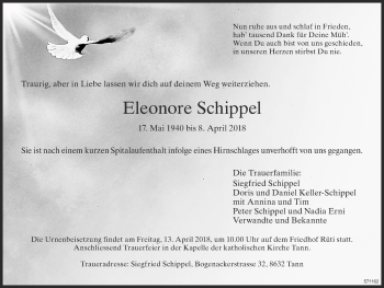 Traueranzeige von Eleonore Schippel von ZO Gesamt