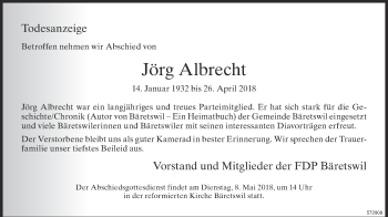 Traueranzeige von Jörg Albrecht von ZO Gesamt