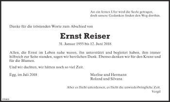 Traueranzeige von Ernst Reiser von ZO Gesamt