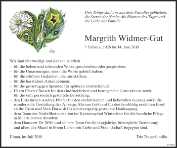 Traueranzeige von Margrith Widmer-Gut von reg_1