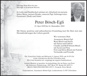 Traueranzeige von Peter Bösch-Egli von reg_5