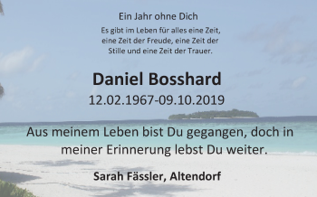 Traueranzeige von Daniel Bosshard von ZO solo