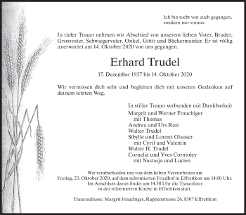 Traueranzeige von Erhard Trudel von reg_4