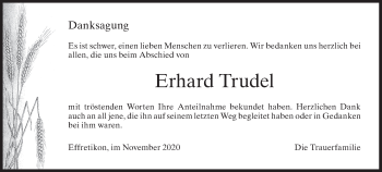 Traueranzeige von Erhard Trudel von reg_4