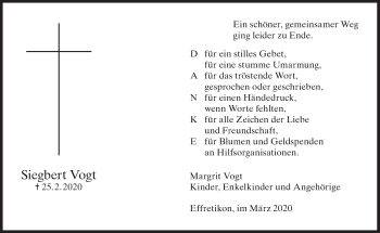 Traueranzeige von Siegbert Vogt von reg_5