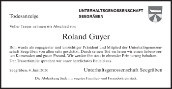 Traueranzeige von Roland Guyer von AvU