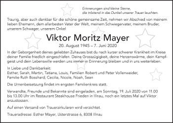 Traueranzeige von Viktor Moritz Mayer von reg_1