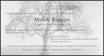 Traueranzeige von Michele Ruggieri von AvU