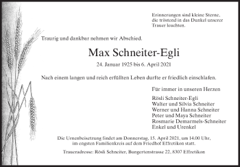 Traueranzeige von Max Schneiter-Egli von reg_2