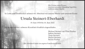 Traueranzeige von Ursula Steinert-Eberhardt von AvU