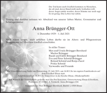 Traueranzeige von Anna Brüngger-Ott von reg_3