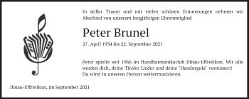 Traueranzeige von Peter Brunel von reg_2