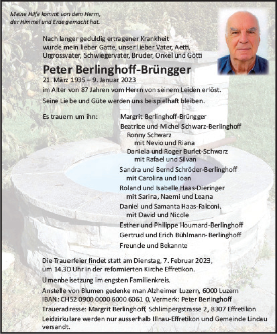 Traueranzeige von Peter Berlinghoff-Brüngger von reg_2