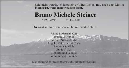 Traueranzeige von Bruno Michele Steiner von AvU