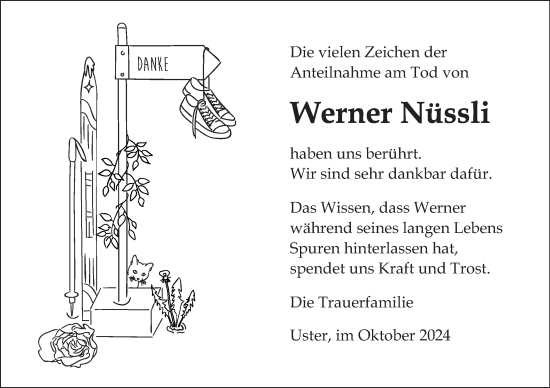 Traueranzeige von Werner Nüssli von AvU