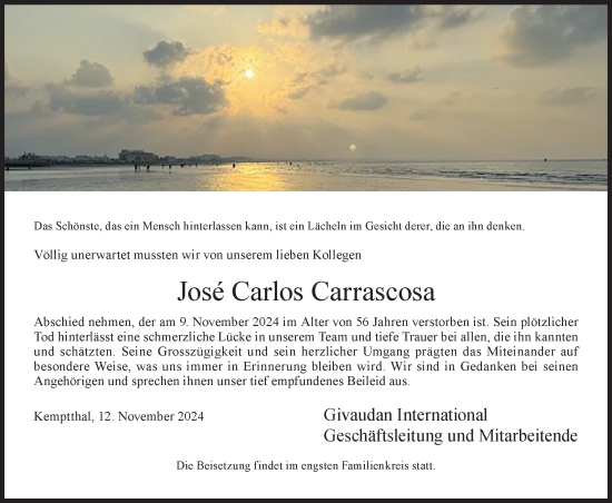 Traueranzeige von Jose Carlos Carrascosa von reg_5