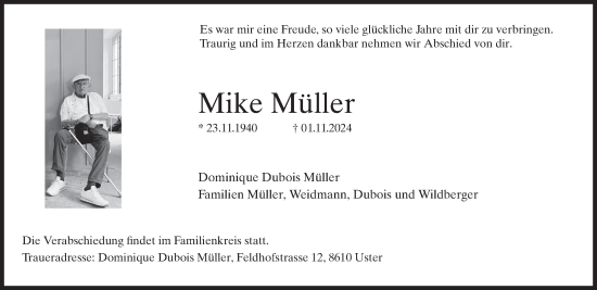 Traueranzeige von Mike Müller von AvU