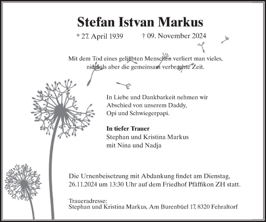 Traueranzeige von Stefan  Markus von AvU