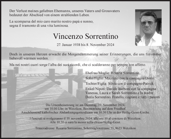 Traueranzeige von Vincenzo Sorrentino von AvU